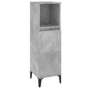 vidaXL Bathroom Cabinet Concrete Grey 30x30x100 cm Engineered Wood