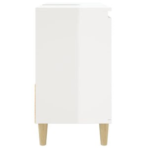 vidaXL Bathroom Cabinet High Gloss White 65x33x60 cm Engineered Wood