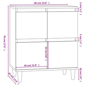 vidaXL Sideboard Black 60x35x70 cm Engineered Wood