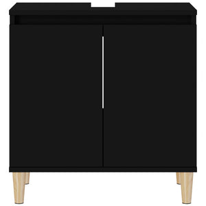 vidaXL Sink Cabinet Black 58x33x60 cm Engineered Wood