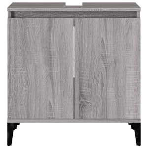 vidaXL Sink Cabinet Grey Sonoma 58x33x60 cm Engineered Wood