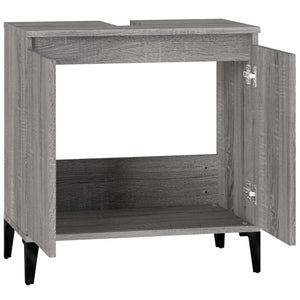 vidaXL Sink Cabinet Grey Sonoma 58x33x60 cm Engineered Wood