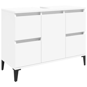 vidaXL Sink Cabinet White 80x33x60 cm Engineered Wood