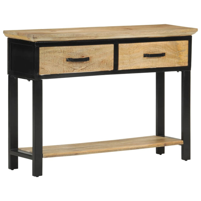 vidaXL Console Table 110x30x75 cm Solid Rough Wood Mango