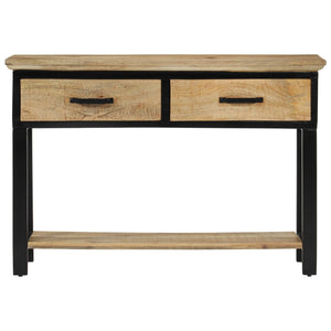 vidaXL Console Table 110x30x75 cm Solid Rough Wood Mango