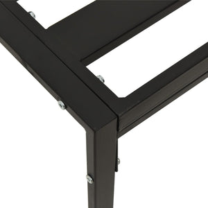 vidaXL Garden Coffee Table Black 60x60x35 cm Steel