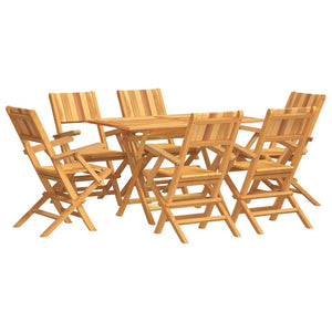 vidaXL 7 Piece Garden Dining Set Solid Wood Teak