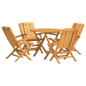 vidaXL 5 Piece Garden Dining Set Solid Wood Teak