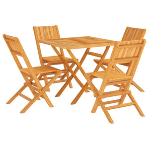 vidaXL 5 Piece Garden Dining Set Solid Wood Teak