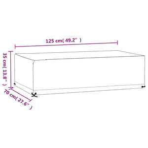 vidaXL Garden Furniture Covers 2 pcs 8 Eyelets 125x70x35 cm Rectangular