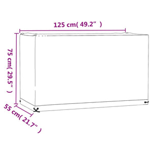 vidaXL Garden Furniture Covers 2 pcs 8 Eyelets 125x55x75 cm Rectangular