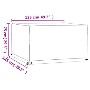 vidaXL Garden Furniture Covers 2 pcs 8 Eyelets 125x125x75 cm Square