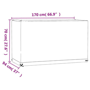 vidaXL Garden Furniture Covers 2 pcs 8 Eyelets 170x94x70 cm Rectangular