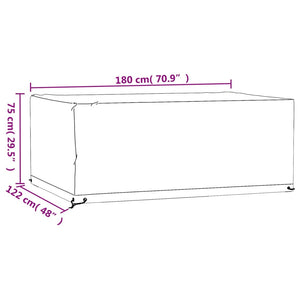 vidaXL Garden Furniture Covers 2 pcs 8 Eyelets 180x122x75 cm Rectangular