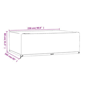 vidaXL Garden Furniture Covers 2 pcs 12 Eyelets 230x165x80 cm Rectangular