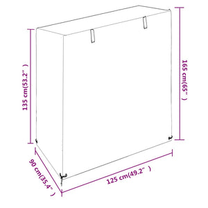 vidaXL Swing Bench Covers 2 pcs 8 Eyelets 125x90x135/165 cm Polyethylene