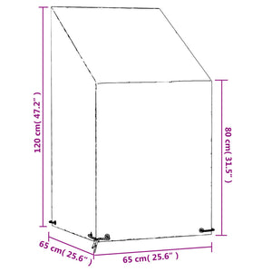 vidaXL Garden Chair Covers 2 pcs 8 Eyelets 65x65x80/120 cm Polyethylene