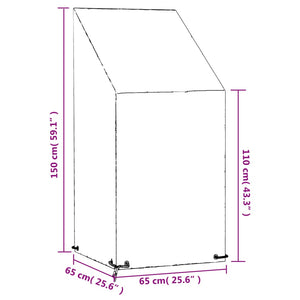 vidaXL Garden Chair Covers 2 pcs 8 Eyelets 65x65x110/150 cm Polyethylene