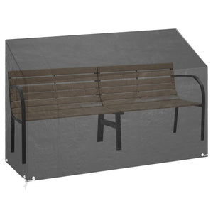 vidaXL Garden Bench Covers 2 pcs 8 Eyelets 190x70x70/88 cm Polyethylene