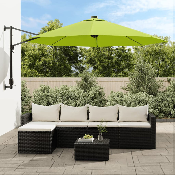 vidaXL Wall-mounted Parasol Apple Green 290 cm