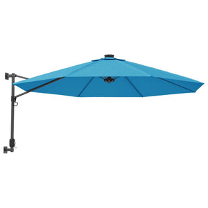 vidaXL Wall-mounted Parasol Sea Blue 290 cm