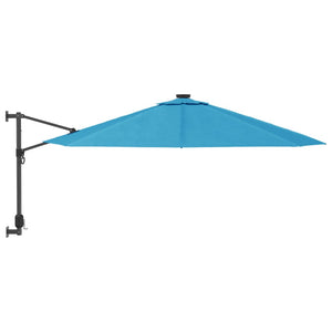 vidaXL Wall-mounted Parasol Sea Blue 290 cm