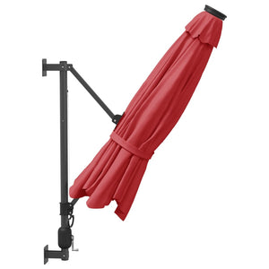 vidaXL Wall-mounted Parasol Bright Red 290 cm