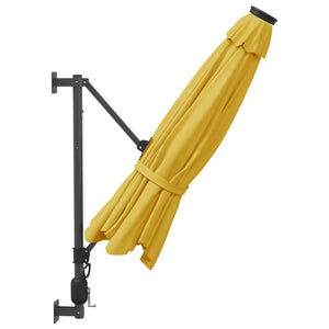 vidaXL Wall-mounted Parasol Yellow 290 cm