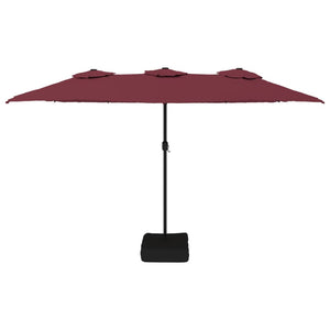 vidaXL Double-Head Garden Parasol Bordeaux Red 449x245 cm