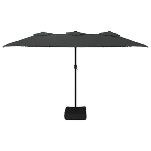 vidaXL Double-Head Parasol with LEDs Anthracite 449x245 cm