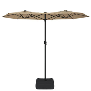 vidaXL Double-Head Parasol Taupe 316x240 cm