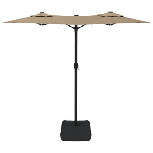 vidaXL Double-Head Parasol Taupe 316x240 cm