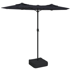 vidaXL Double-Head Garden Parasol Black 316x240 cm