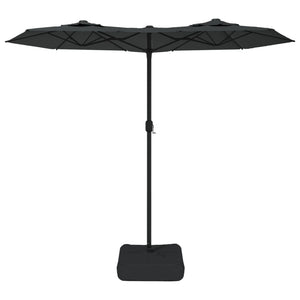 vidaXL Double-Head Parasol with LEDs Anthracite 316x240 cm