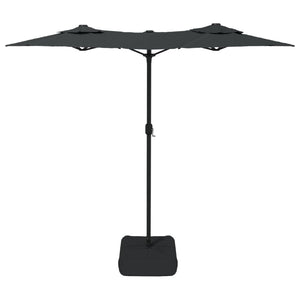 vidaXL Double-Head Parasol with LEDs Anthracite 316x240 cm