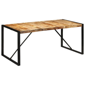 vidaXL Dining Table 175x90x76 cm Solid Rough Wood Mango