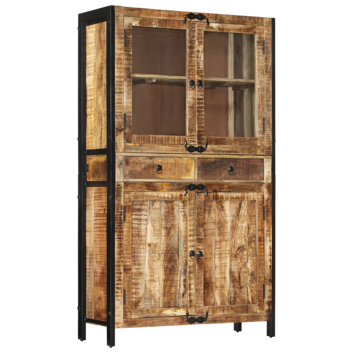 vidaXL Highboard 100x40x175 cm Solid Rough Wood Mango