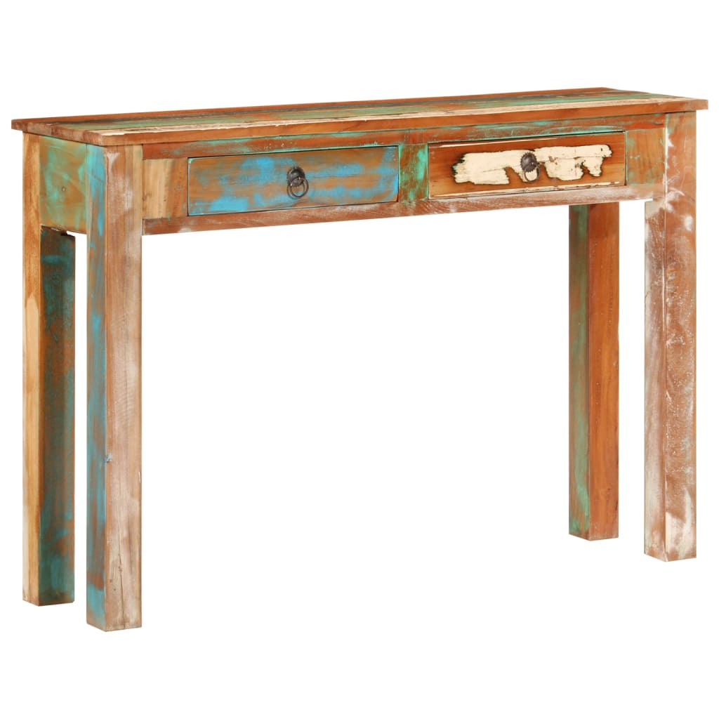 vidaXL Console Table 110x30x75 cm Solid Wood Reclaimed