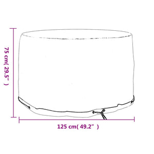 vidaXL Garden Furniture Cover 6 Eyelets Ø125x75 cm Round