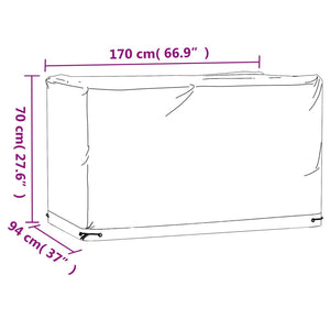 vidaXL Garden Furniture Cover 8 Eyelets 170x94x70 cm Rectangular