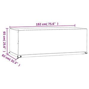 vidaXL Garden Furniture Cover 8 Eyelets 192x82x65 cm Rectangular