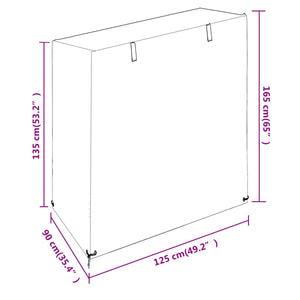 vidaXL Swing Bench Cover 8 Eyelets 125x90x135/165 cm Polyethylene