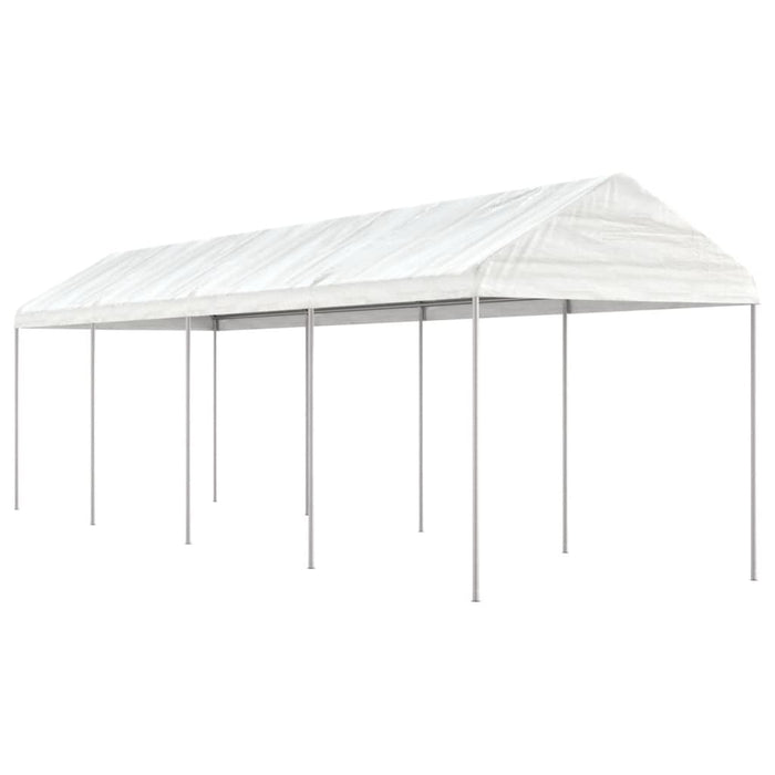 vidaXL Gazebo with Roof White 8.92x2.28x2.69 m Polyethylene