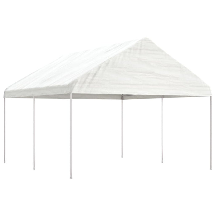 vidaXL Gazebo with Roof White 4.46x4.08x3.22 m Polyethylene