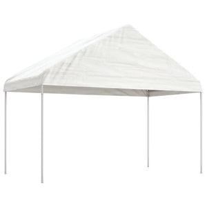 vidaXL Gazebo with Roof White 4.46x4.08x3.22 m Polyethylene