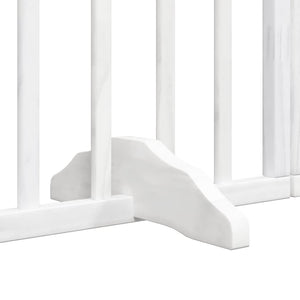 vidaXL Dog Gate with Door Foldable 12 Panels White 600 cm Poplar Wood