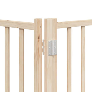 vidaXL Dog Gate with Door Foldable 6 Panels 480 cm Poplar Wood