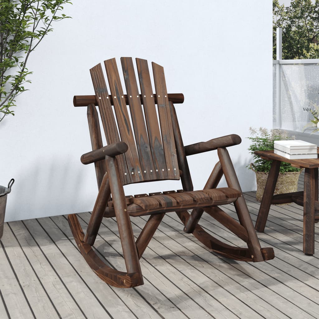 vidaXL Garden Rocking Chair 69x96x101 cm Solid Wood Spruce