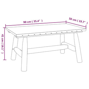 vidaXL Coffee Table 90x50x41 cm Solid Wood Spruce