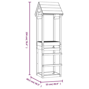 vidaXL Play Tower 53x46.5x194 cm Impregnated Wood Pine